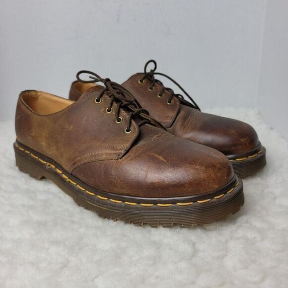 Dr. Martens 1561Men's Low Cut Boots Size 9 Brown Heritage England Made Shoes - Picture 1 of 10